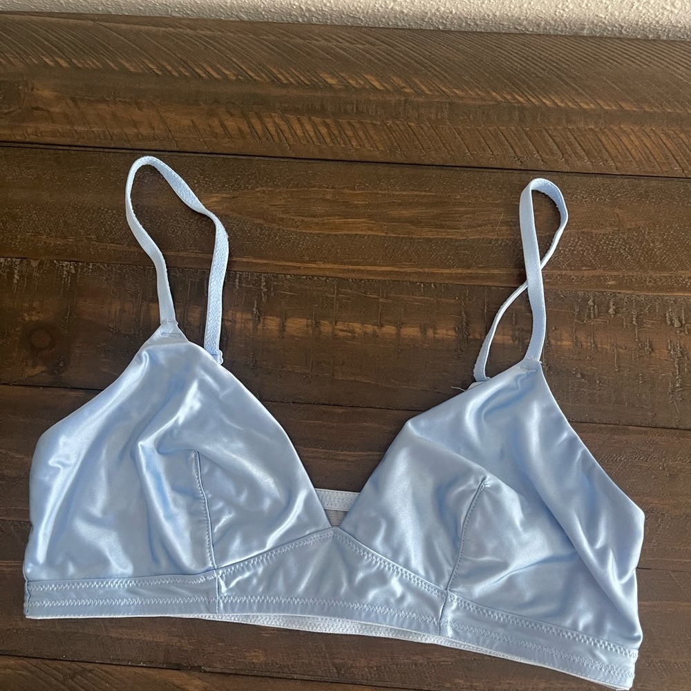 Colsie Blue Satin Bralette